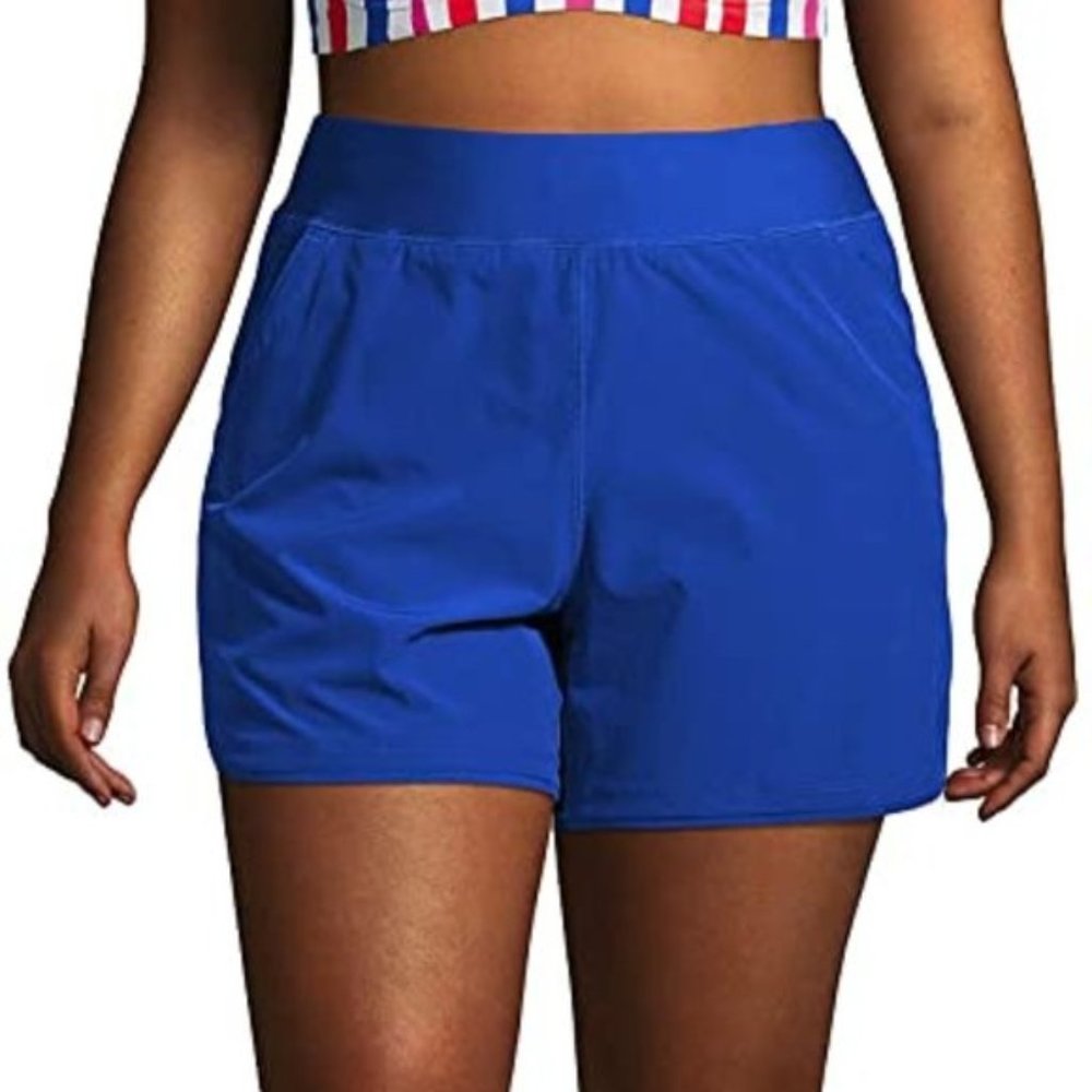 Lands End Swim | NWOT Womens Quick Dry Elastic Waist Board Swim Shorts